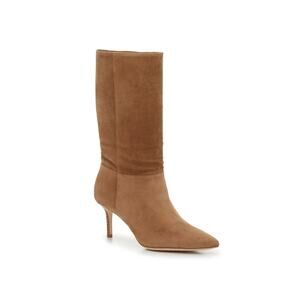 Ralph Lauren Leannah Suede Heeled Boot - 8.5 Brown